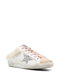 Women's Super-Star Sabot With Glitter And Shearling Interior (Cappuccino/White/Silver)