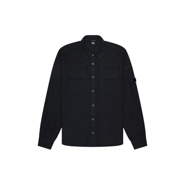 Linen Pocket Shirt (Black)