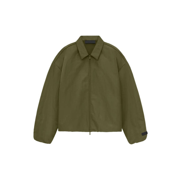 Textured Nylon Trucker Jacket (Military)