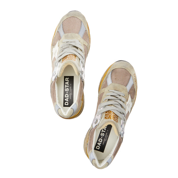 Running Dad Sneakers (Taupe/Silver/White)