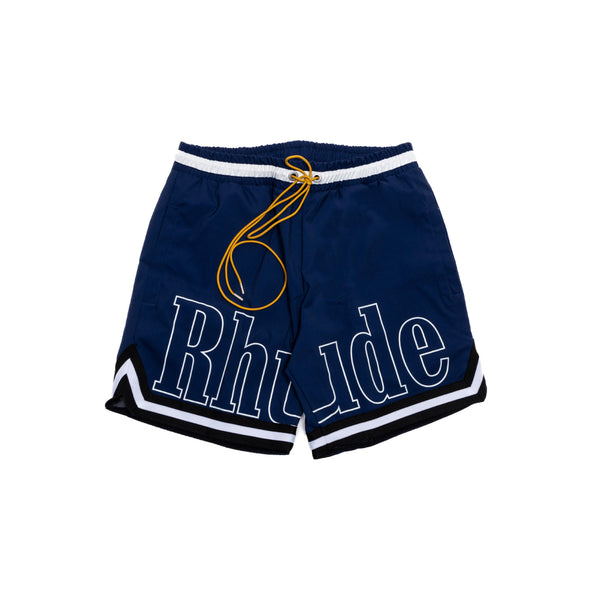 Basketball Logo Swim Shorts (Blue/Black/White)