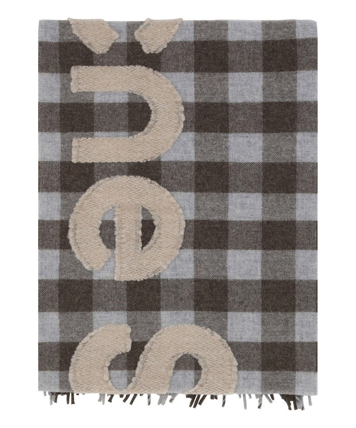 Check Logo Scarf (Brown/Beige)