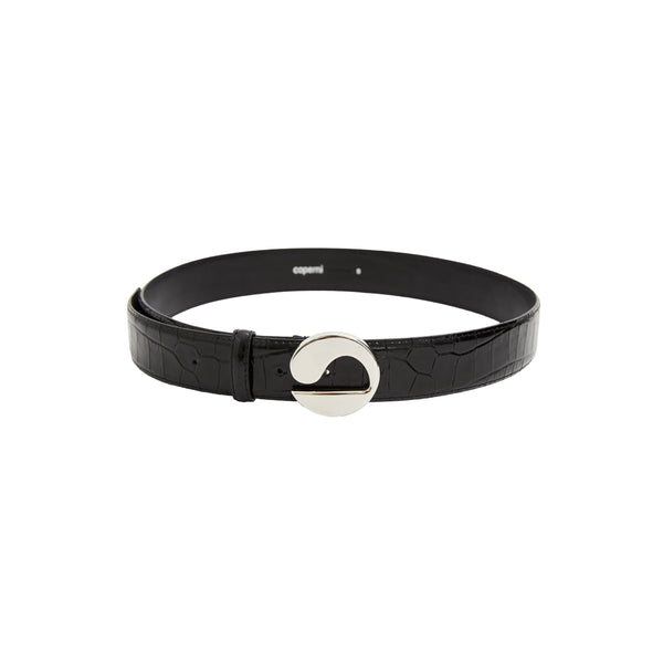 Croco Coperni Leather Belt (Black)