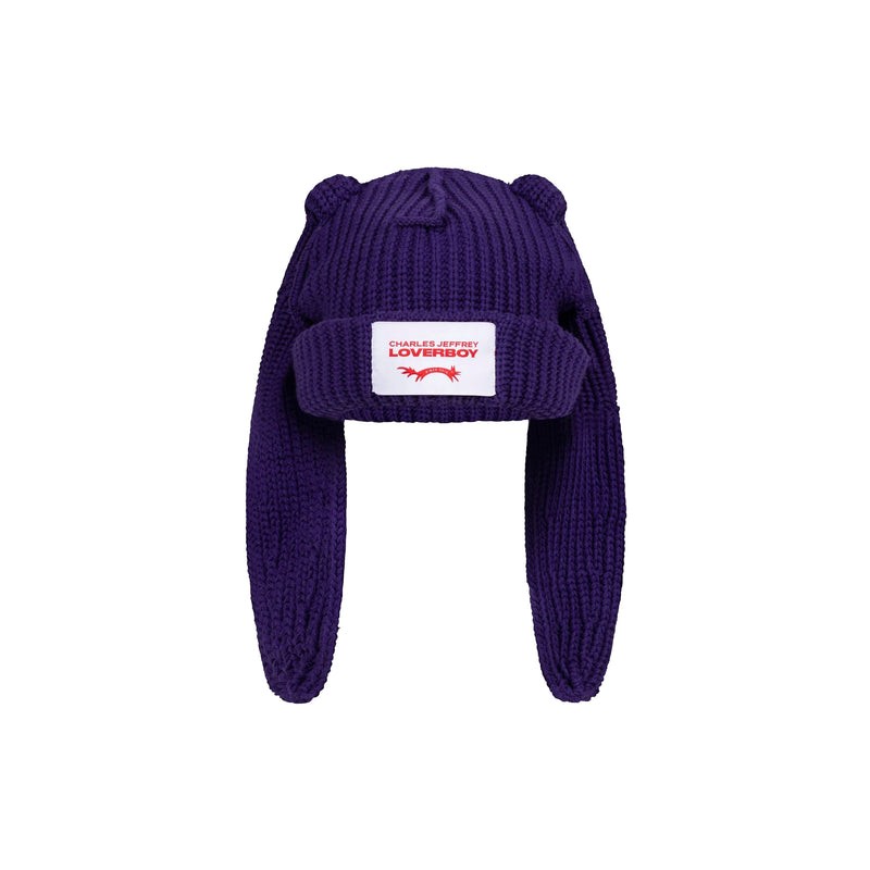 Chunky Rabbit Beanie (Purple)