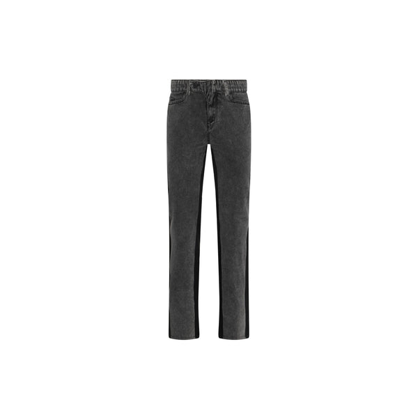 Bi-tone Straight Leg Jeans (Washed Black/Black)