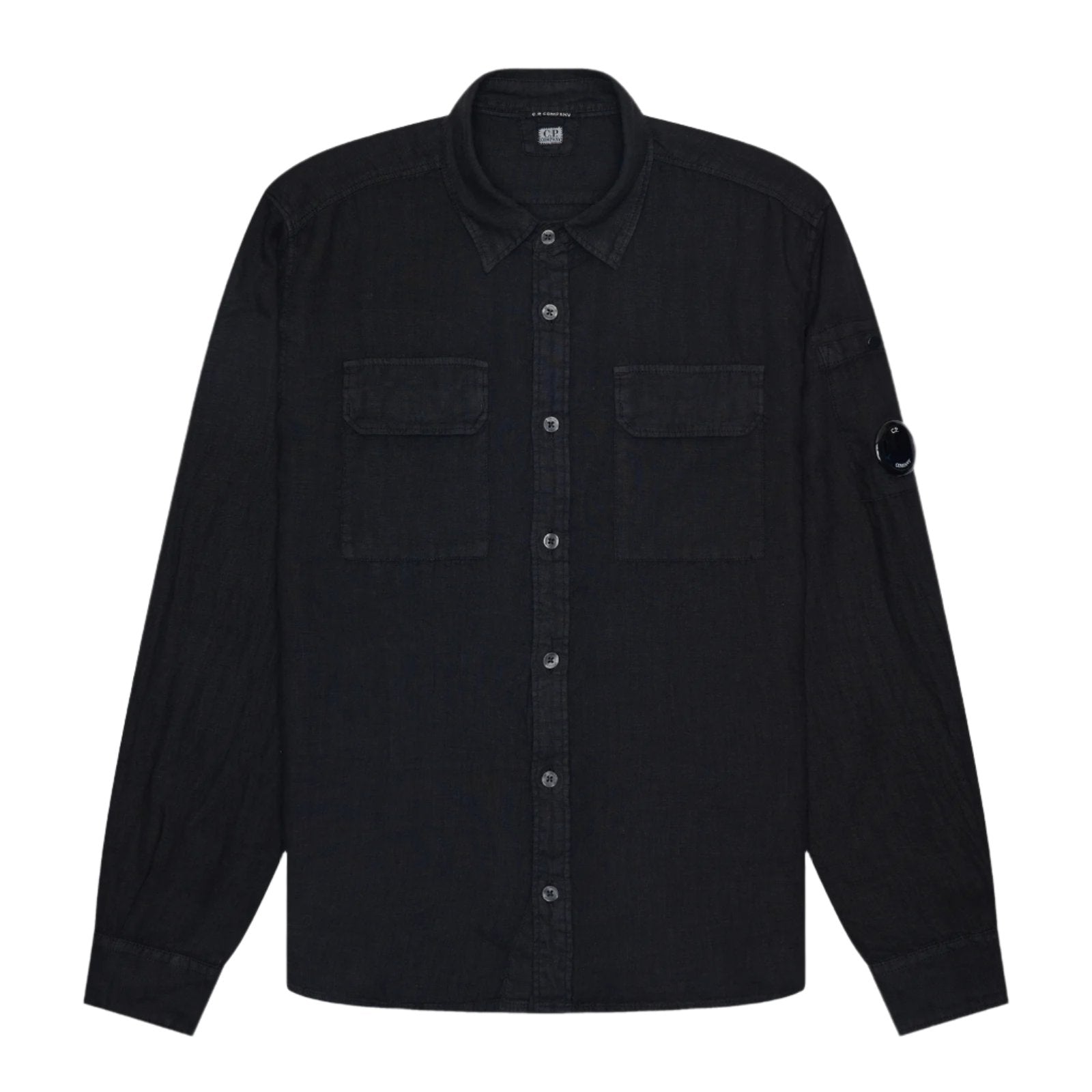 Linen Pocket Shirt (Black)