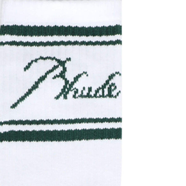 Script Logo Socks (White/Green)