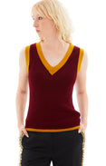 Tigris Wool Blend Vest (Wine)