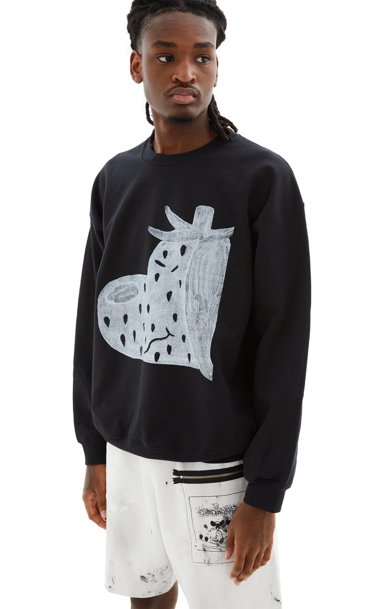 Snoppy Berry Crew Sweatshirt (Black)