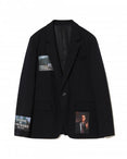 Twin Peaks Wool One Button Jacket (Dark Navy)