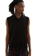 Men's V-Neck Cardigan (Black)