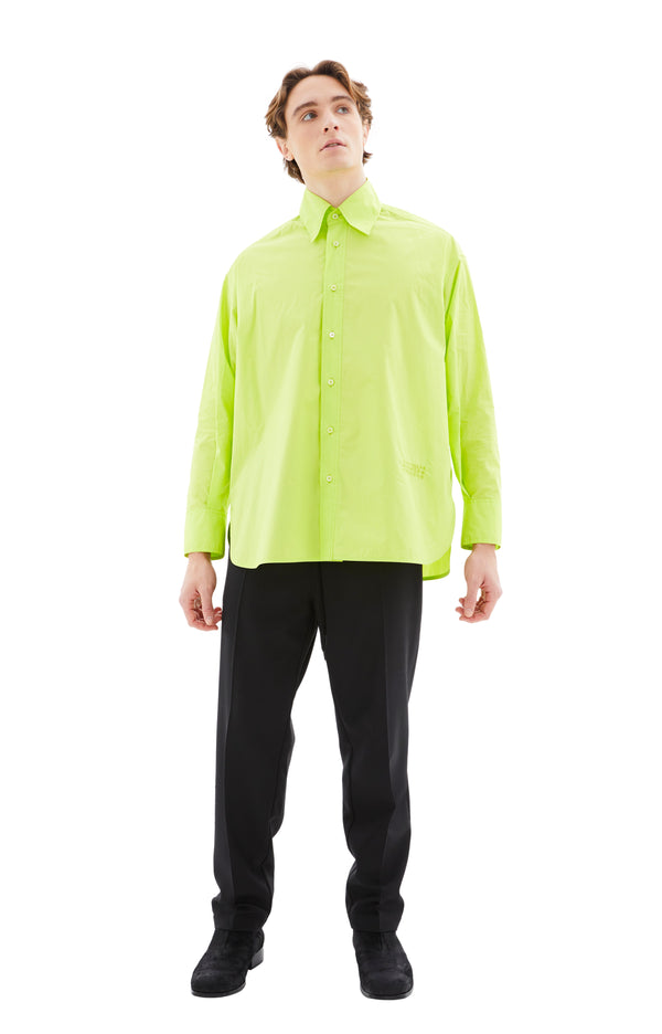 Cotton Long Sleeve Shirt (Neon Green)