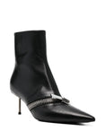 Zip Ankle Black Leather Boot