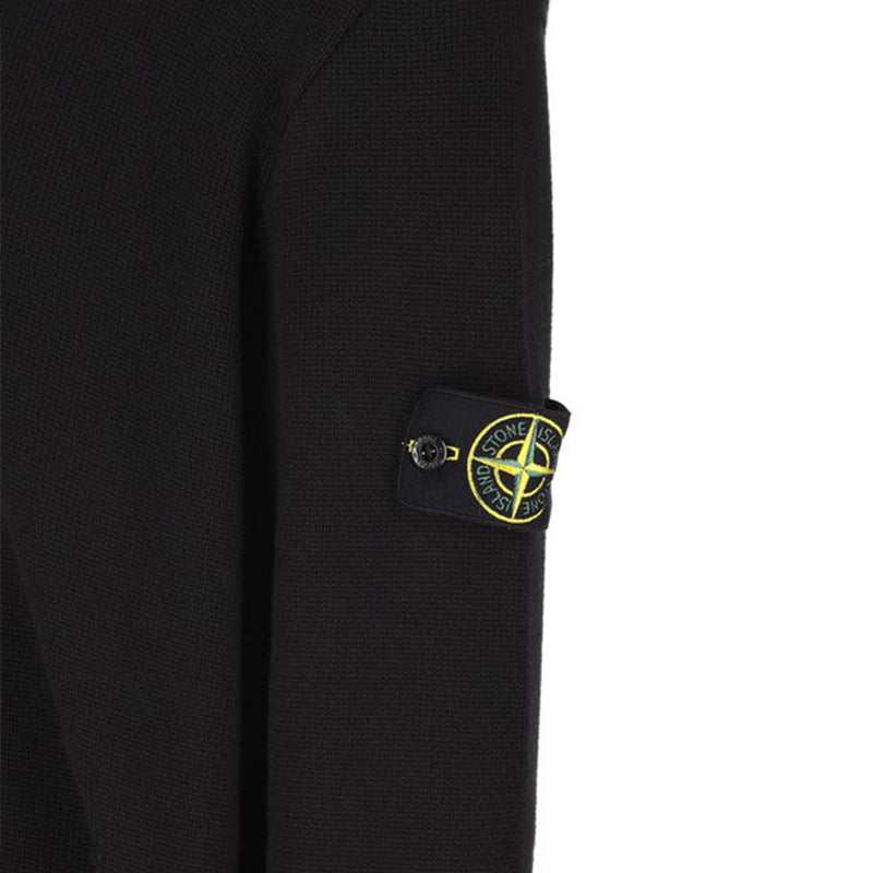 Stone Island Logo-Patch Crewneck Jumper (Black)