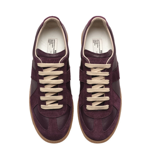 Men's Leather Replica Sneakers (Merlot)