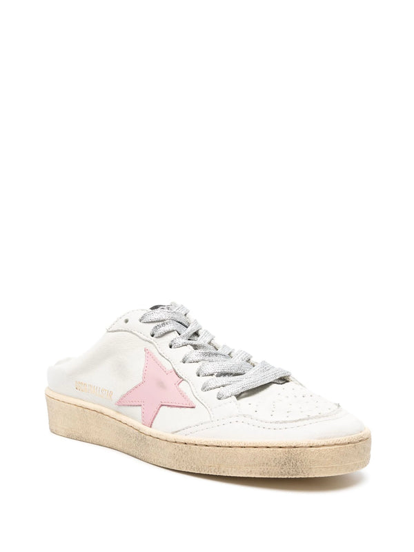 Women's Ballstar Sabot Nappa Leather Sabot (White/Antique Pink)