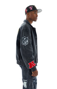 Steelers Bomber Jacket (Black/Black)