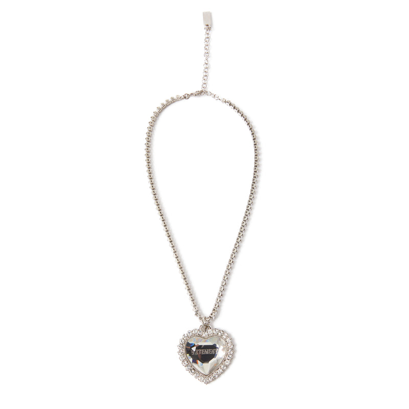 Crystal Heart Necklace (Transparent)