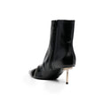 Zip Ankle Black Leather Boot
