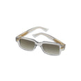 Intrecciato Rectangular Sunglasses (Grey/Green)