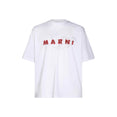 T-shirt With Crinkled Marni Logo (LilyWhite)