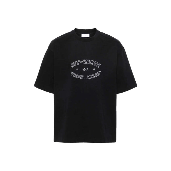 College Skate Short-sleeve T-shirt (Black/White)