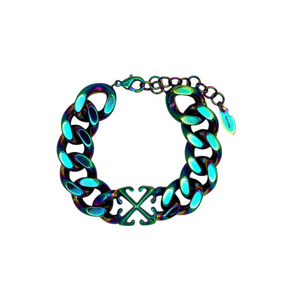 Iridescent Arrow Chain Bracelet (Green)