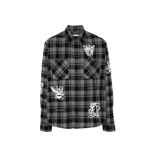 Character Check Flannel Shirt (Black/White)