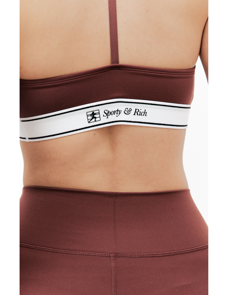 Runner Script Sports Bralette (Maroon)