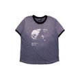 Porcelain Dog Patch Ringer T-shirt (Faded Charcoal/Black)