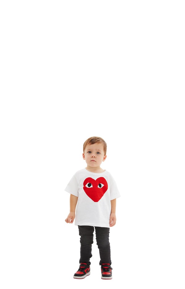 Play Kids Heart Print T-Shirt (White)