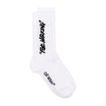 Quote Mid Calf Knit Socks (White/Black)