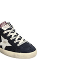 Women's Super-star Suede Sneakers (Blue/White/Silver)