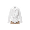 Pre-Styled Mini Wrap Dress W/ Twill (White)