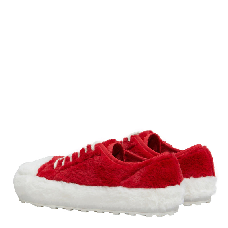 Women's Fluffy Sneakers (Red/White)