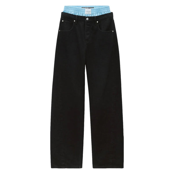 High-Waist Balloon Jeans (Washed Black)