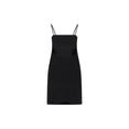 Cami Band Mini Slip Dress With Logo (Black)