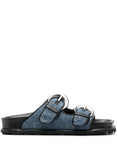 Regenerated Denim Monogram Sandal (Medium Dark Blue/Print)