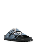 Regenerated Denim Monogram Sandal (Medium Dark Blue/Print)