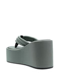 Branded Wedge Sandal (Sage Green)