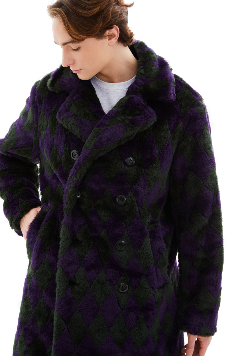 Needles Pea Coat (Green/Purple)