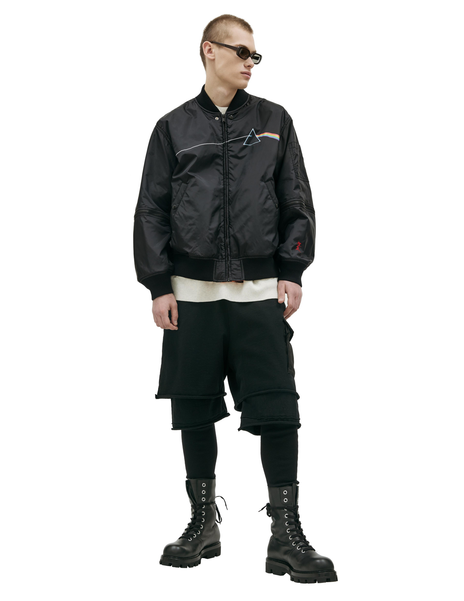 Dark Side Of The Moon Bomber Jacket (Black) – tons-shop