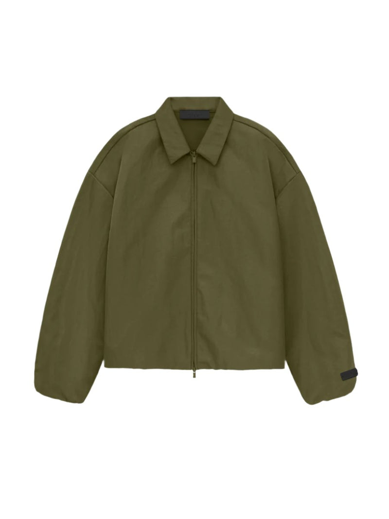 Textured Nylon Trucker Jacket (Military)