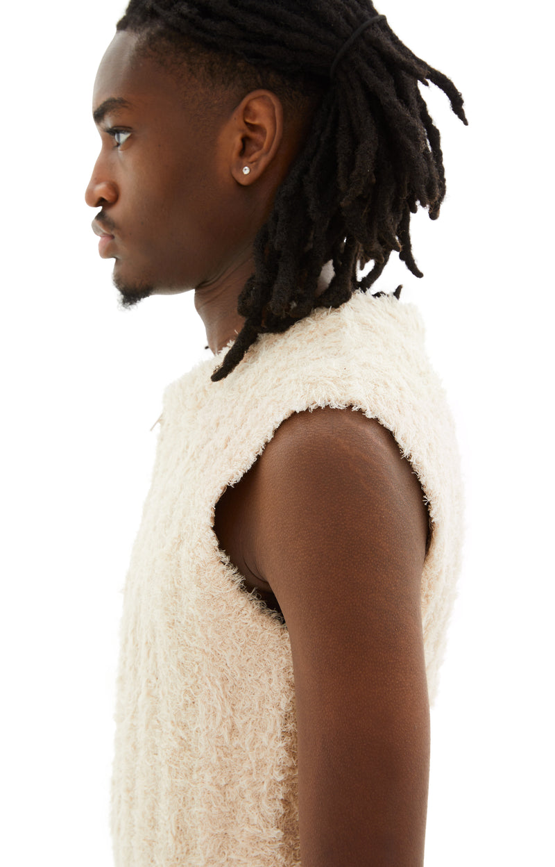 Ratty Zip-Up Gilet (Buttermilk)