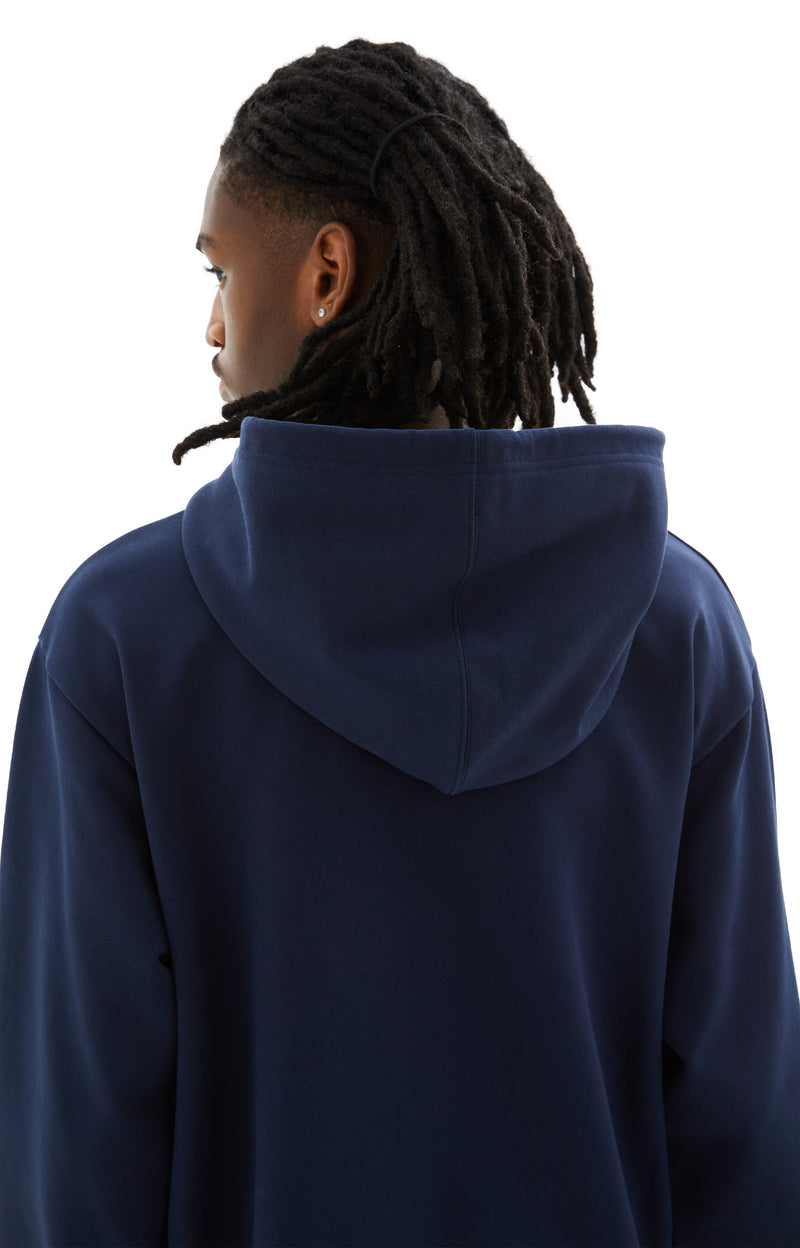 Long Sleeved Hooded Sweatshirt (Dark Blue)