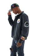 Steelers Bomber Jacket (Black/Black)