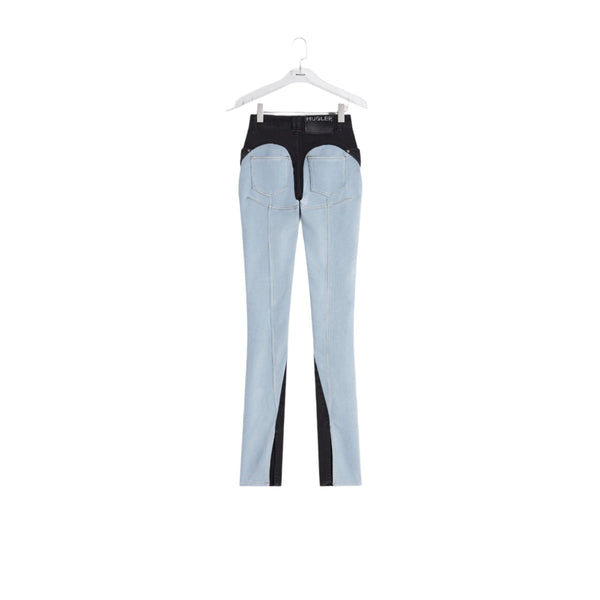 Bi-Color Skinny Jeans (Tokyo Blue/Black)