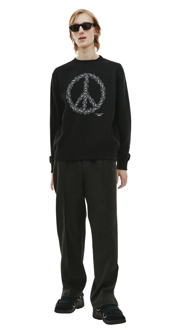 Peace Sign Sweatshirt in Black