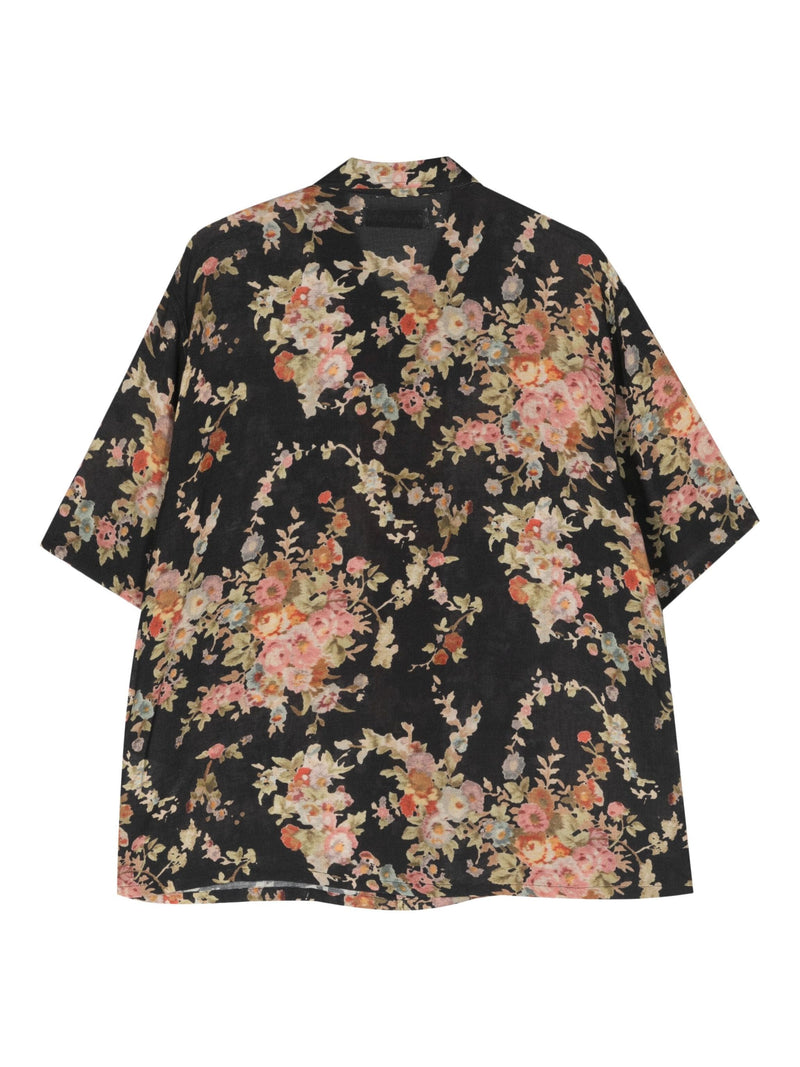 Elder S/S Shirt (Black/Floral)