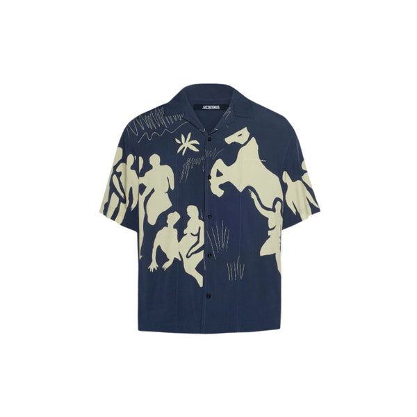 The Jean Shirt (Print Horse Scene Navy)